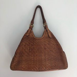 Cole Haan Genevieve Weave Saddle Leather Tote